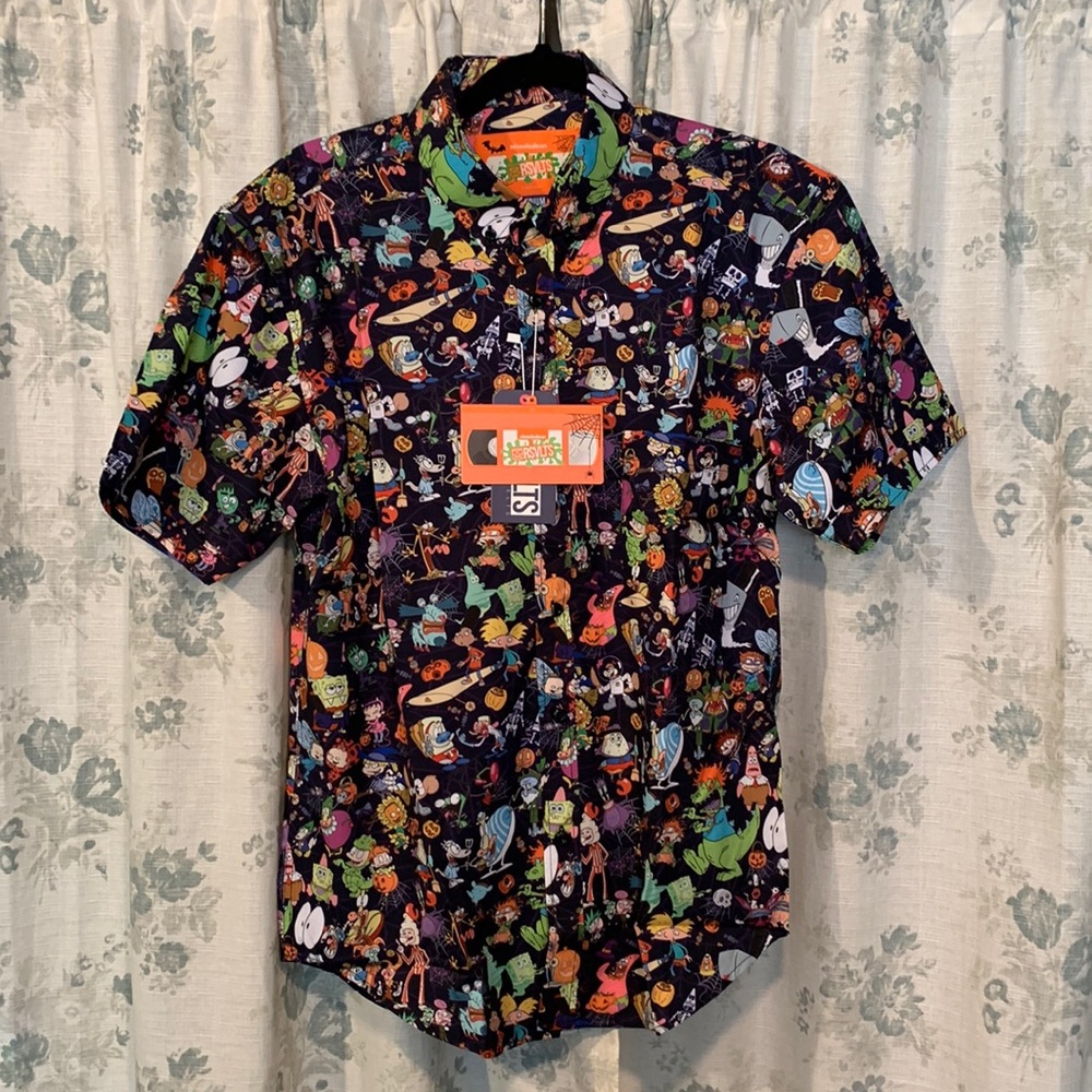 Rsvlts Halloween Nickelodeon button up shirt